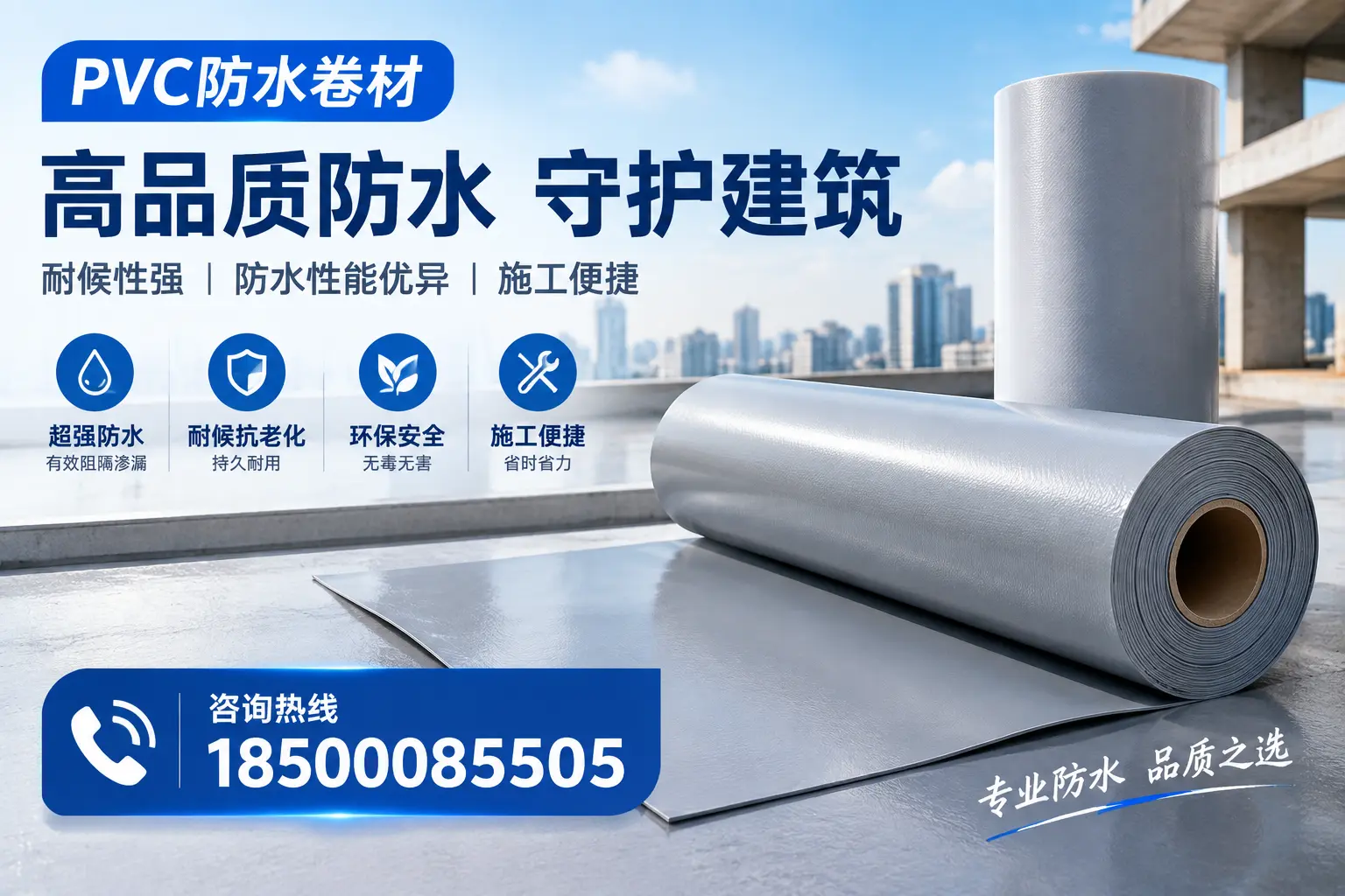 PVC防水卷材的防水效果评测,适合盐城的科学依据